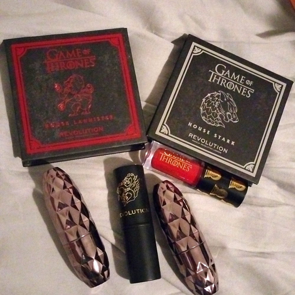 NWOT Makeup Revolution X Game of Thrones Eveshadows and Lipsticks